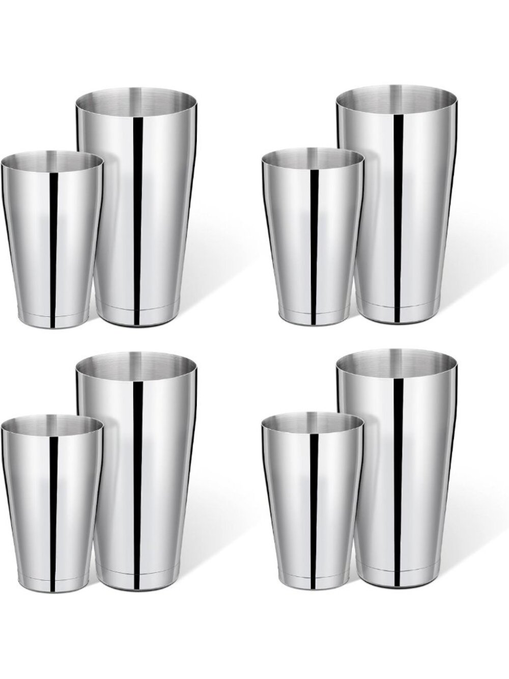 8-Piece Professional Cocktail Shaker Set - Stainless Steel Bartending Kit for